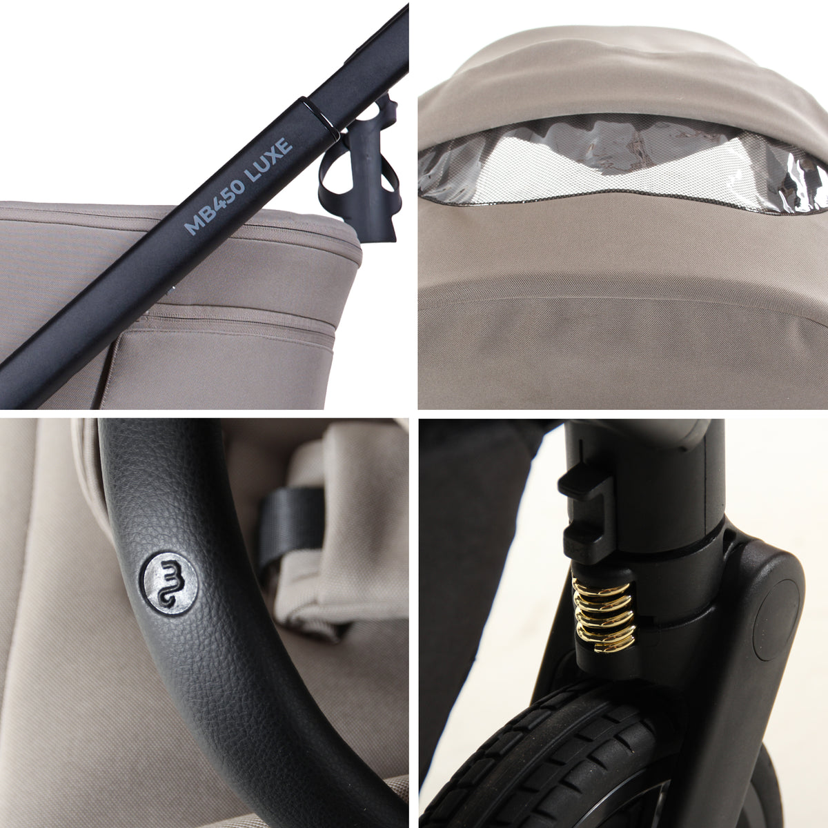 My Babiie MB450 LUXE 3-in-1 Travel System with Base - Mink Pre Order