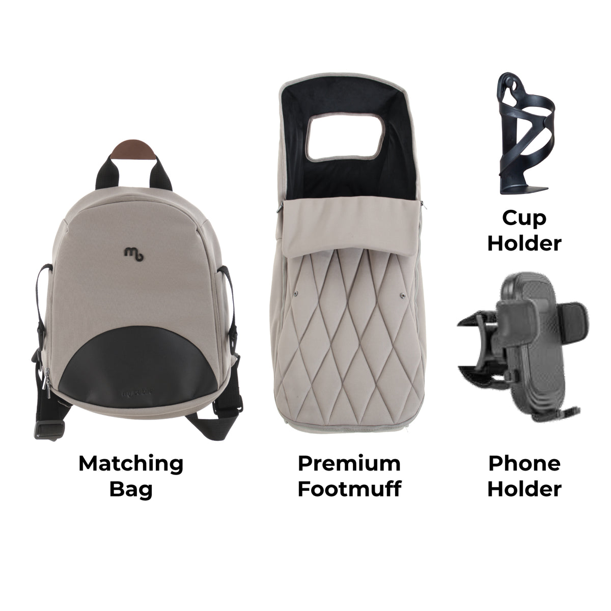 My Babiie MB450 LUXE 3-in-1 Travel System with Base - Mink Pre Order