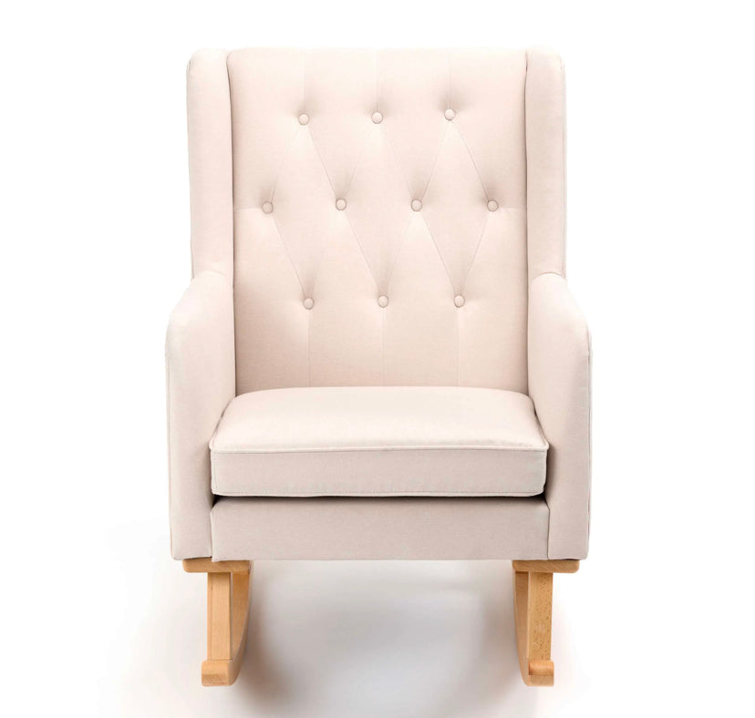 Babymore Lux Nursing Chair with Footstool – Cream