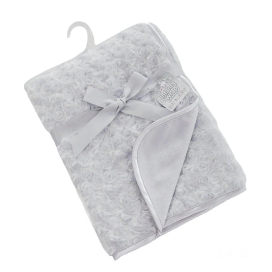 Soft touch rose minky blanket - Grey