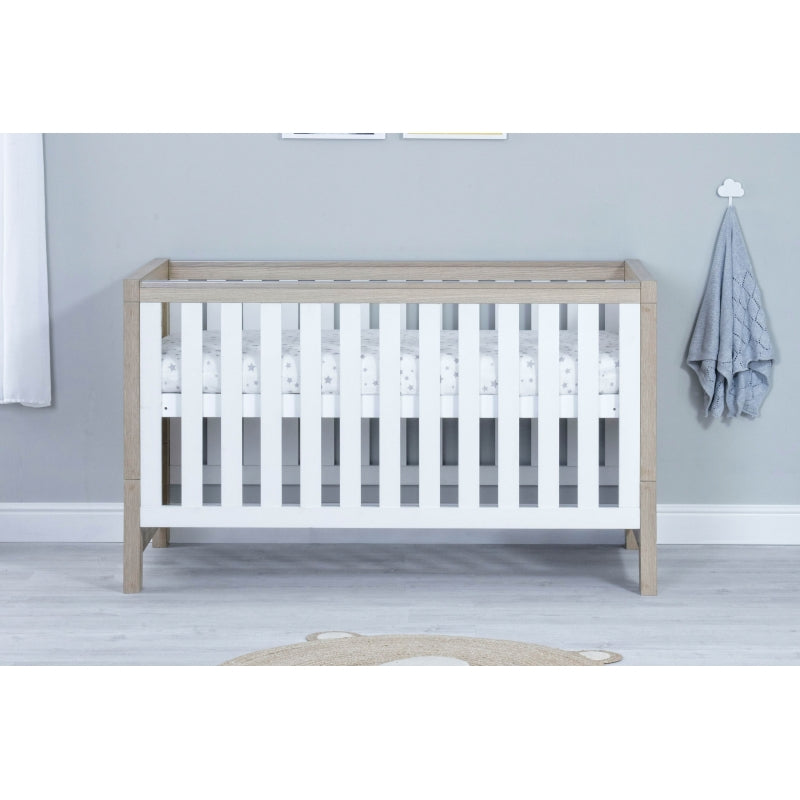 Babymore Luno 2 Piece Furniture Room Set-Oak & White