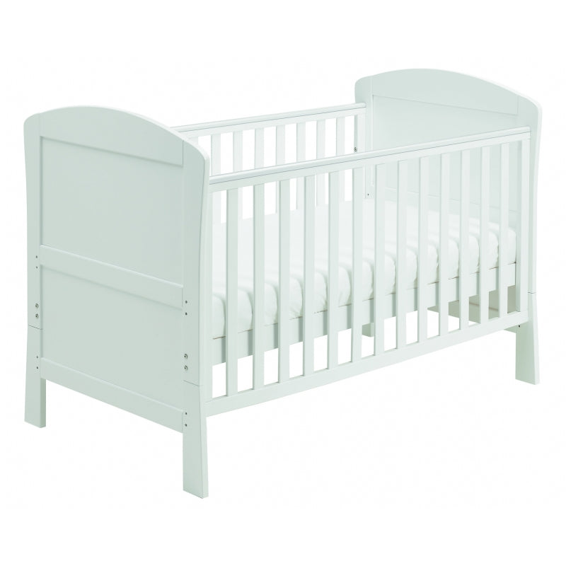 Babymore Aston drop side  Cot Bed- White *SEPTEMBER OFFER