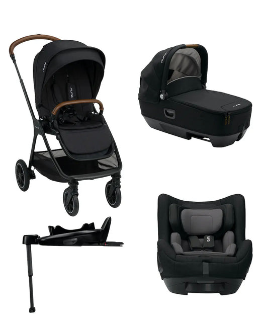 Nuna Triv Next with Cari Next & Todl Next Car Seat Bundle - Caviar