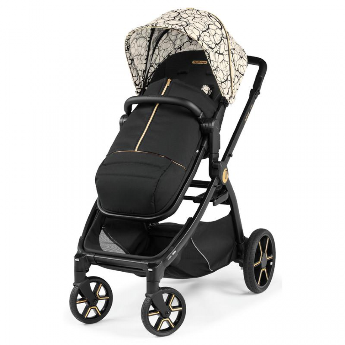 Peg Perego Ypsi Lounge i-Size Travel System Bundle, Graphic Gold