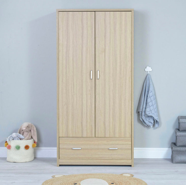 Babymore Veni 3 Piece Furniture Room Set-Oak
