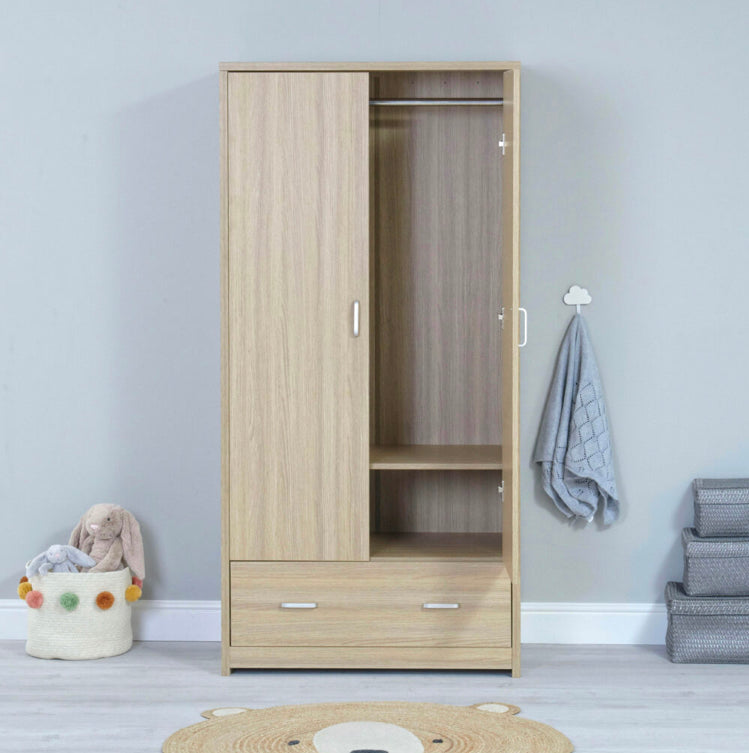 Babymore Veni 3 Piece Furniture Room Set-Oak