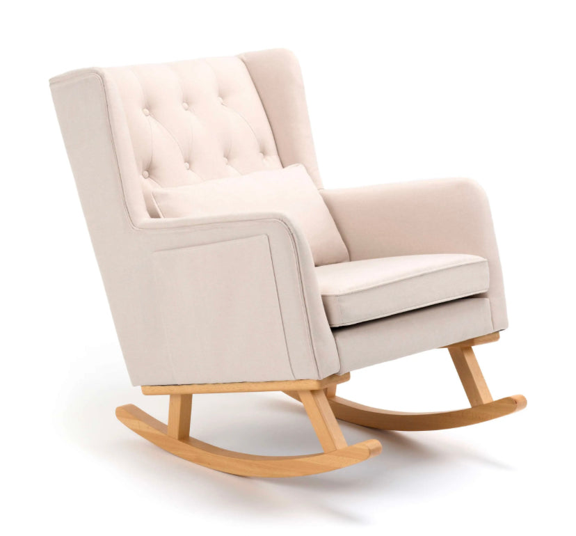 Babymore Lux Nursing Chair with Footstool – Cream