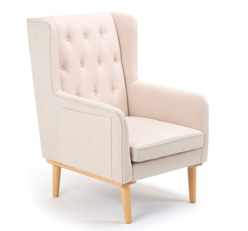 Babymore Lux Nursing Chair with Footstool – Cream