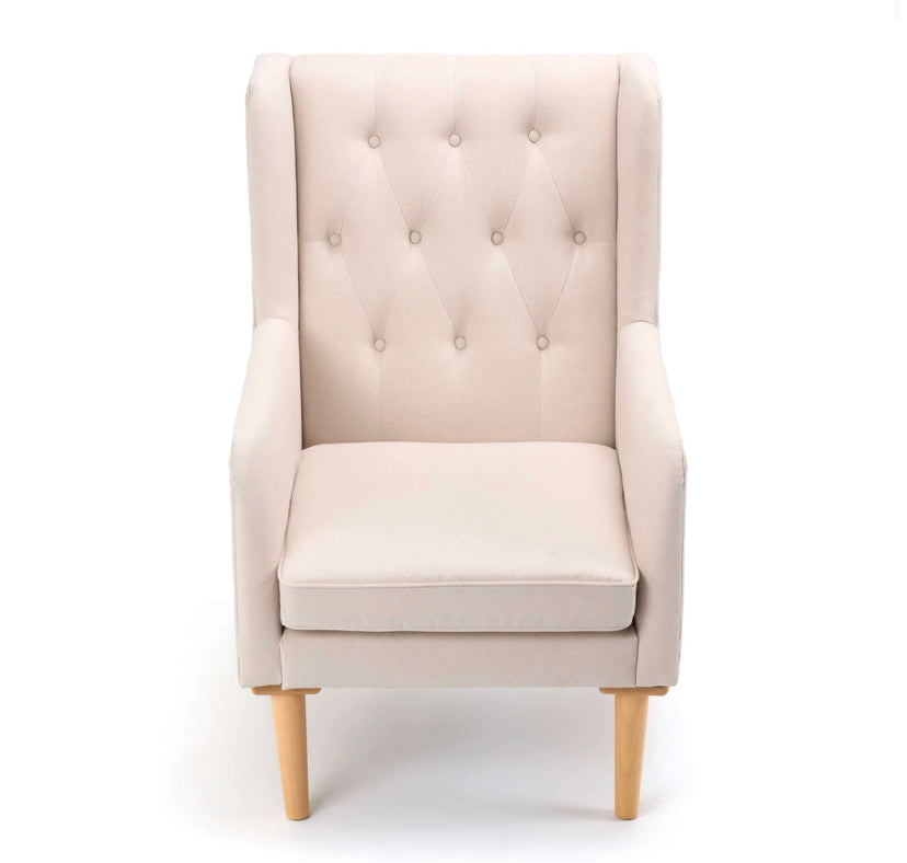 Babymore Lux Nursing Chair with Footstool – Cream