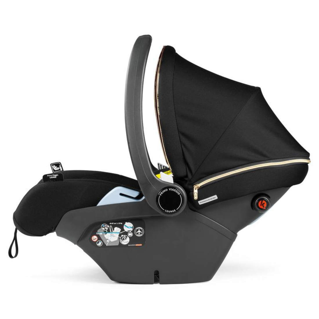 Peg Perego Ypsi Lounge i-Size Travel System Bundle, Graphic Gold