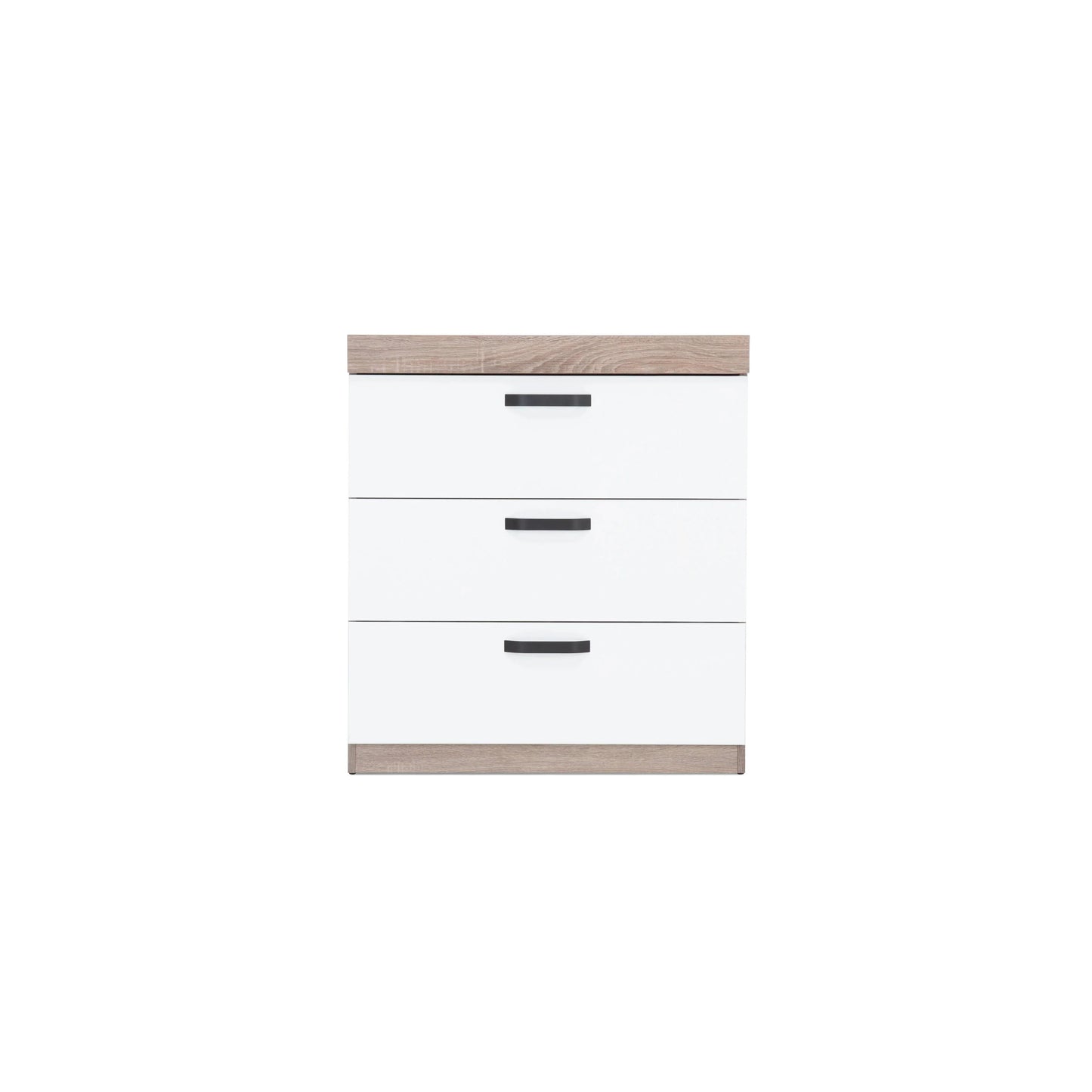 CuddleCo Enzo 3 Piece Nursery Furniture Set - Truffle Oak & White