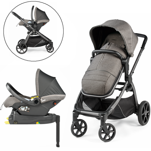 Peg Perego Ypsi Lounge i-Size Travel System Bundle, City Grey