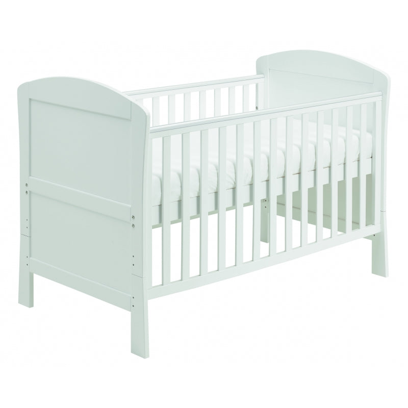 Babymore Aston drop side  Cot Bed- White *SEPTEMBER OFFER