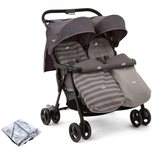 Joie Aire Twin Stroller inc 2 Footmuffs