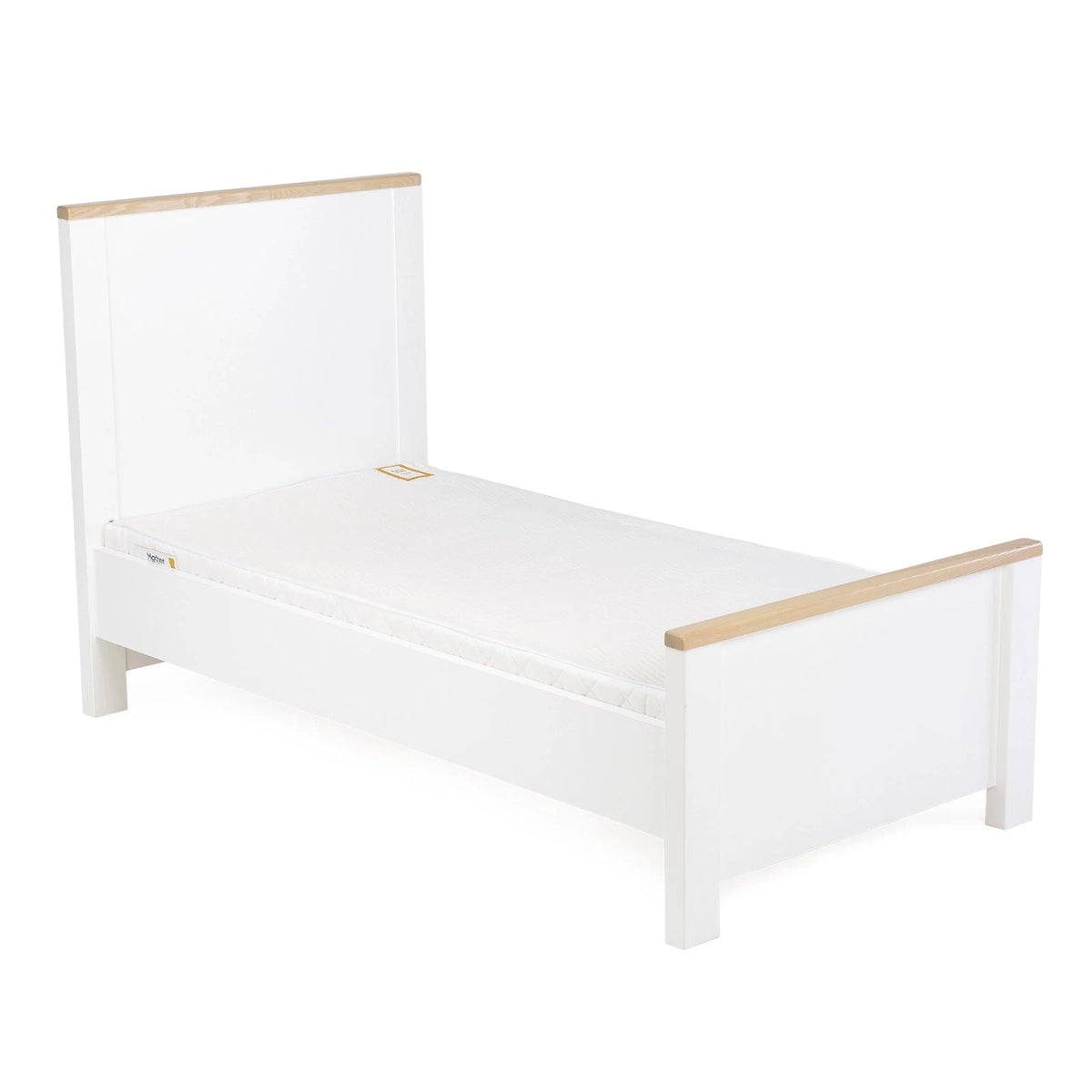 Cuddle Co Aylesbury 3 Piece Nursery Furniture Set (Cot Bed, Dresser & Wardrobe) - White & Ash