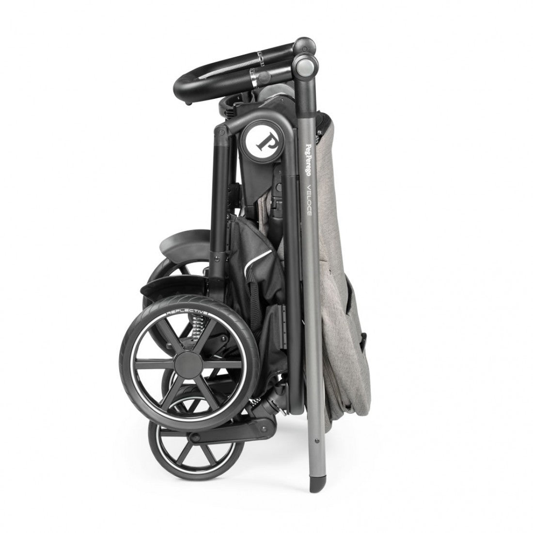 Peg Perego Veloce 3 in 1 Lounge Modular Travel System Bundle, City Grey