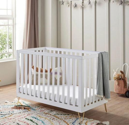Babymore Kimi Cot Bed – White *AUGUST OFFER