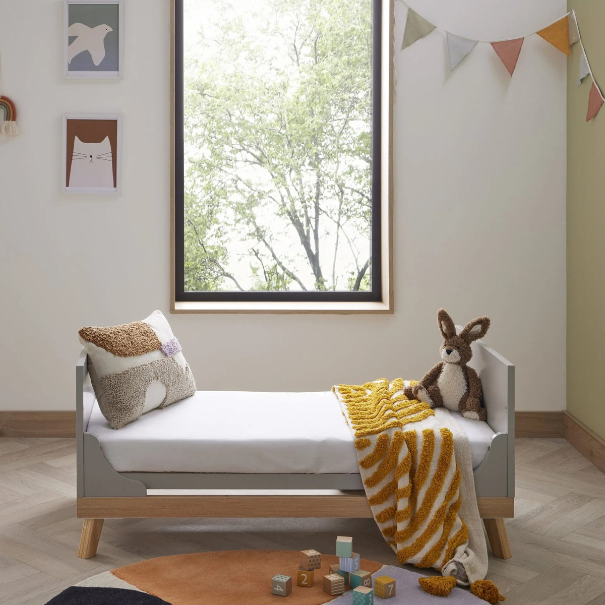 Babymore Mona Mini cot bed - Grey *SEPTEMBER OFFER