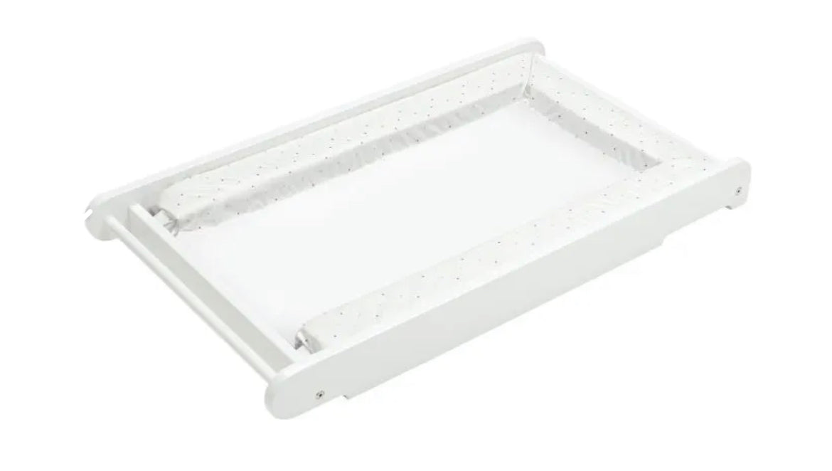 Babymore Iris Cot Bed & cot top changer & foam mattress -White