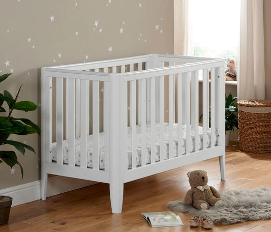Babymore Iris Cot Bed- White *AUGUST OFFER